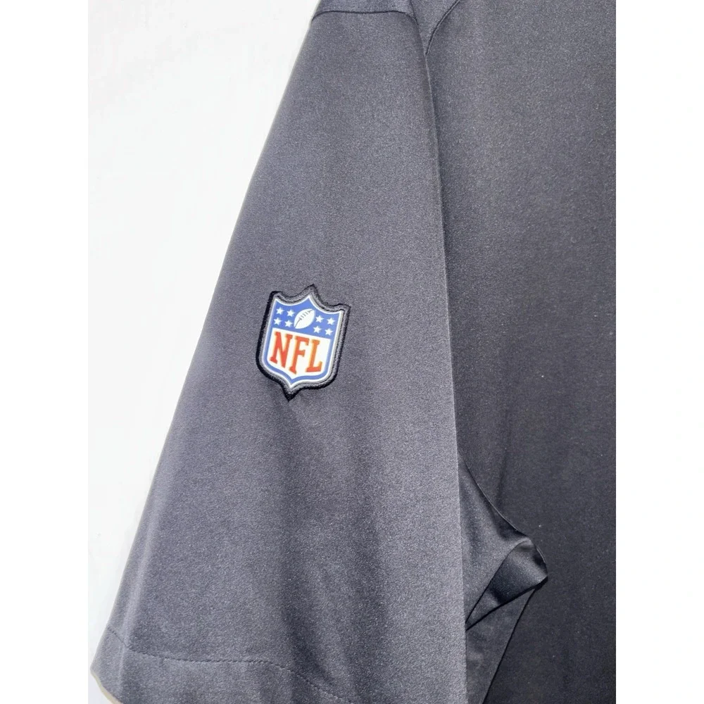 Nike NFL On Field Carolina Panthers 1/4 Zip Short Sleeve Pullover Windbreaker XL